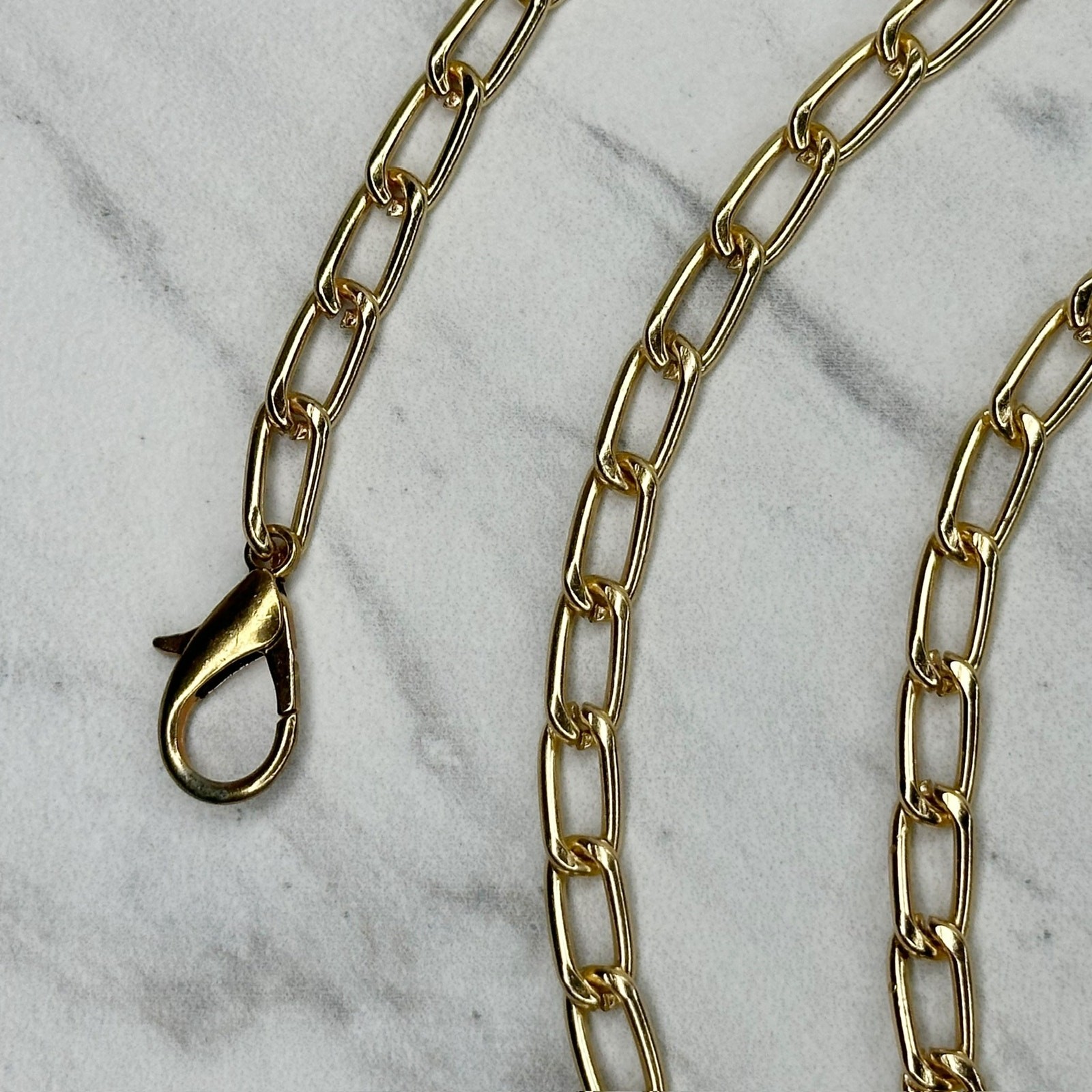 Gold Tone Chain Link Purse Handbag Bag Replacement Strap