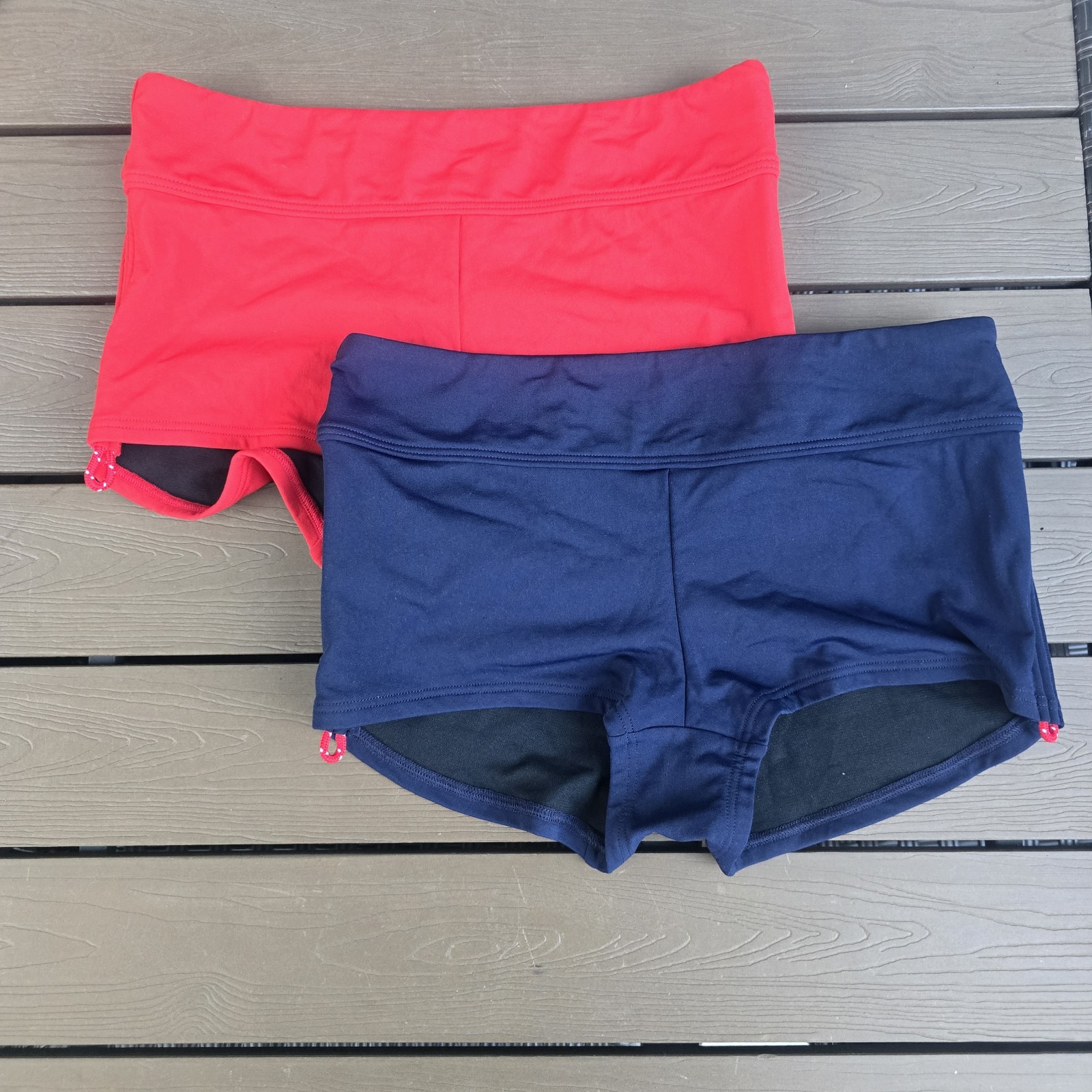 TYR Women’s Red/Navy Life Guard Boyshorts Bundle Sz S New Samples