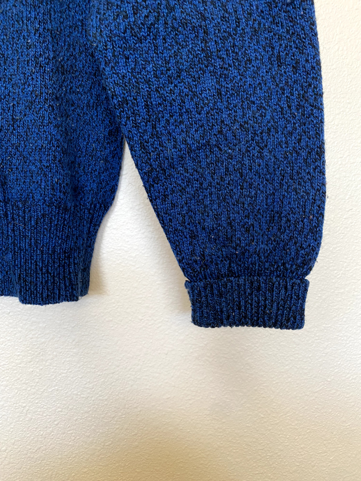 Vintage Woolrich Knit Sweater Mens Wool Crewneck Chunky Blue Fisherman Fall Sm