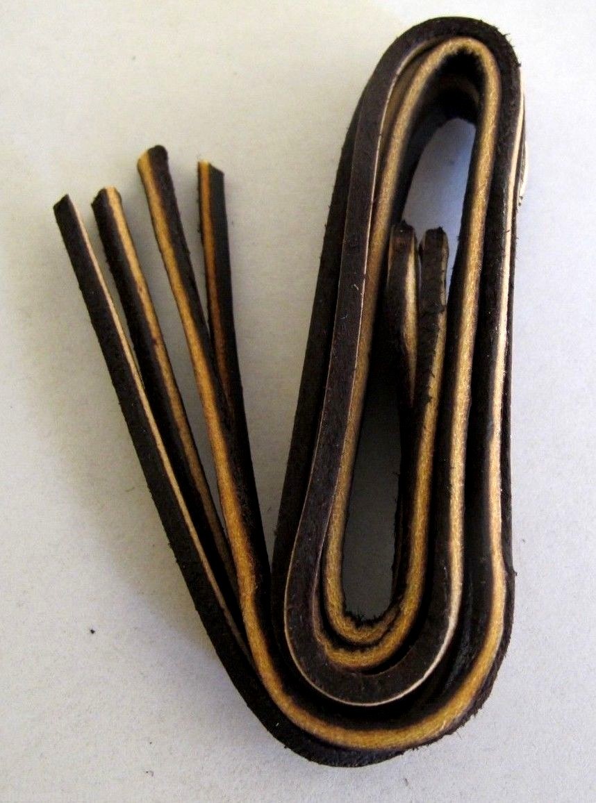 40″ Boot and Work Shoelaces (Brown) R101 Leather Laces, Shoe Laces, Hiker Laces