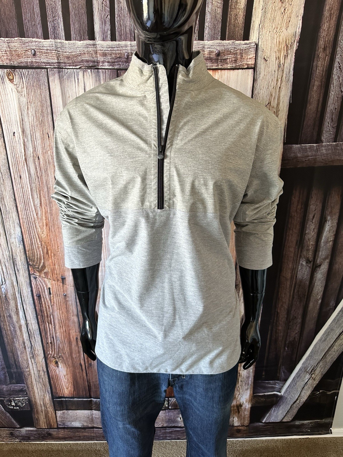 Greyson Golf Light Gray 1/2 Zip Pullover “Comanche” Jacket Size XL