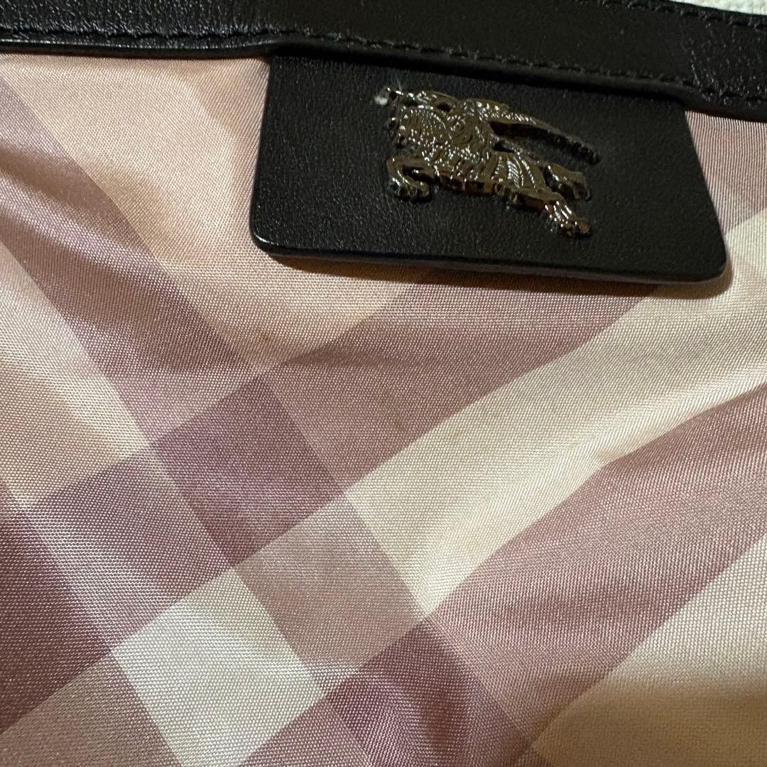 Burberry Nylon Tote Bag Nova Check Pink 11.4×12.6×2.4in Used