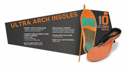 10 Seconds Ultra (All Sizes) Orthotic Arch Support with Met Pad Insole System