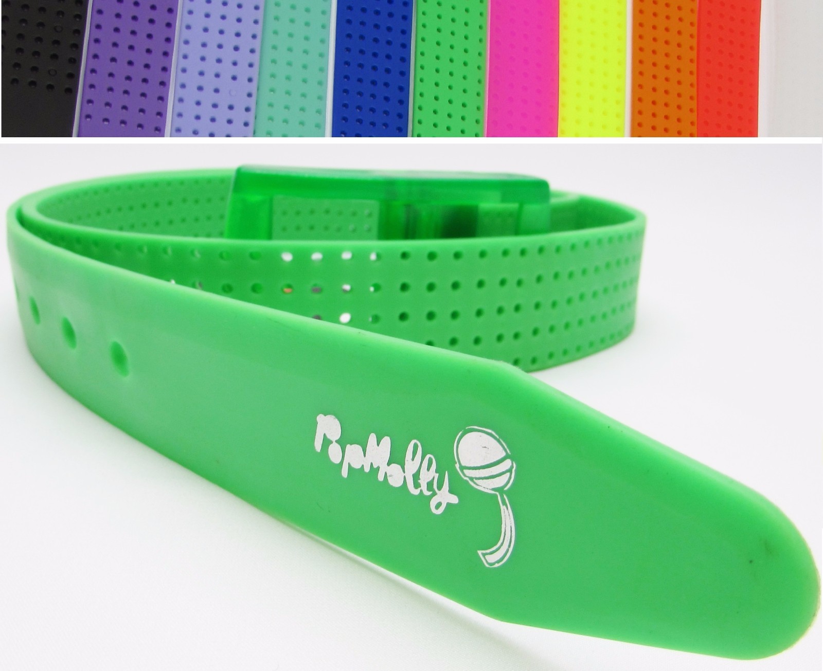 Pop Molly Rubber Jelly Belt, Silicone, Vinyl – adjustable to 49″, Plastic Buckle