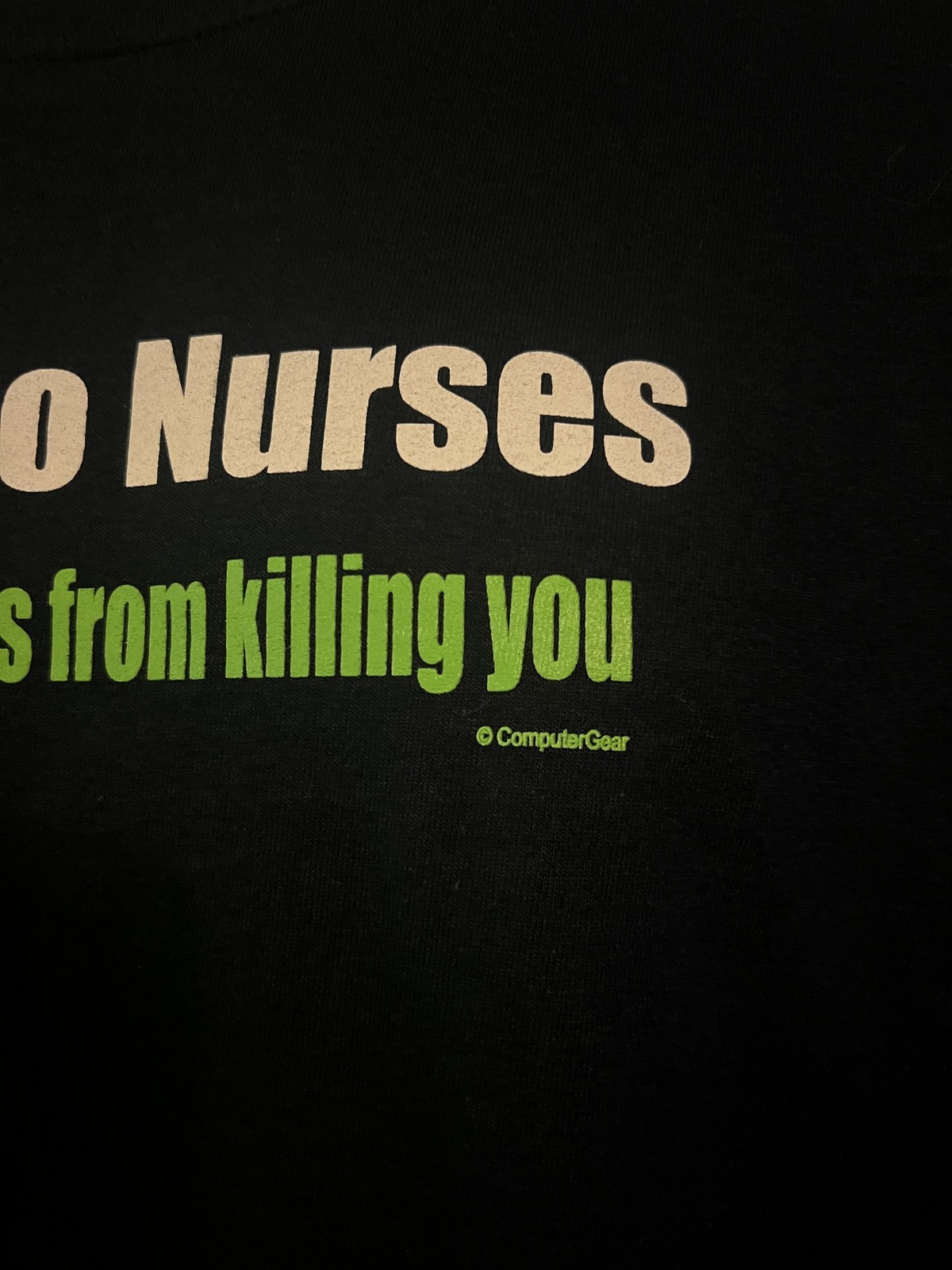 Be Nice to Nurses Shirt Mens Large Black Funny Graphic Humor Medical Nursing