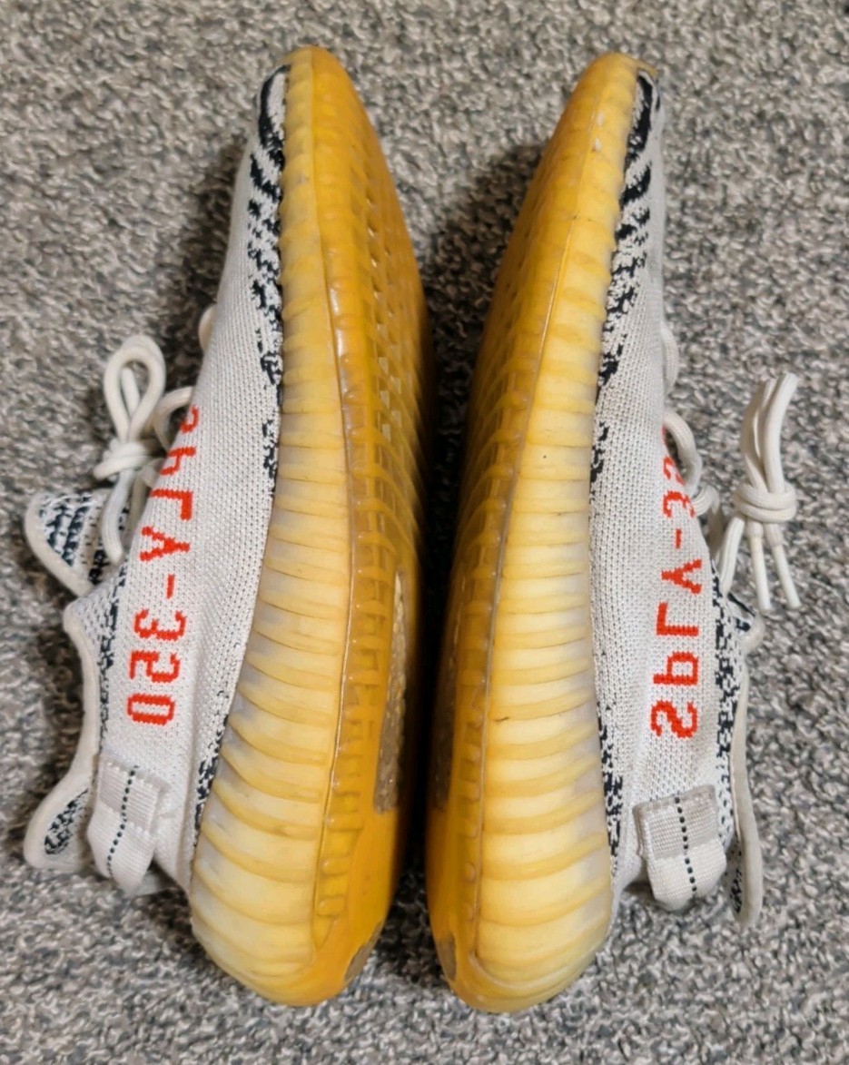 Adidas Yeezy Boost 350 V2 Zebra White Black Red Mens Size 10 CP9654