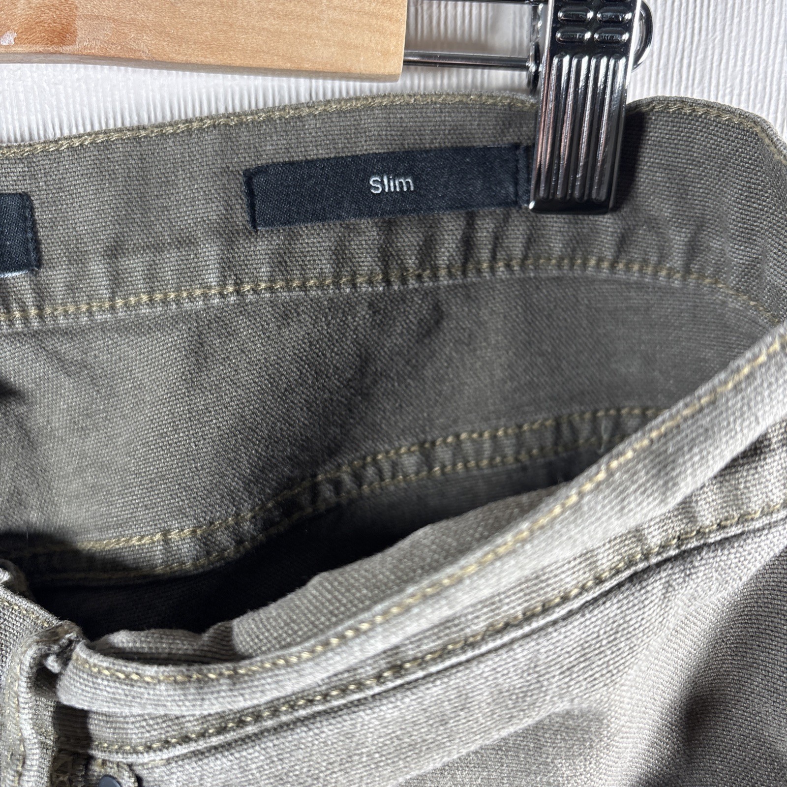 Proof Rover Pants Mens 34×32 Green Slim Fit Huckberry Stretch Canvas Straight