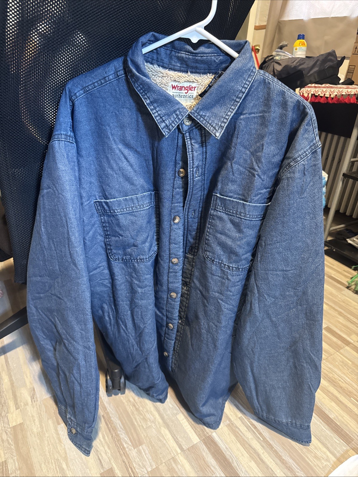 BRAND NEW! Wrangler Authentic Men’s Long Sleeve Sherpa Lined Shirt Jacket