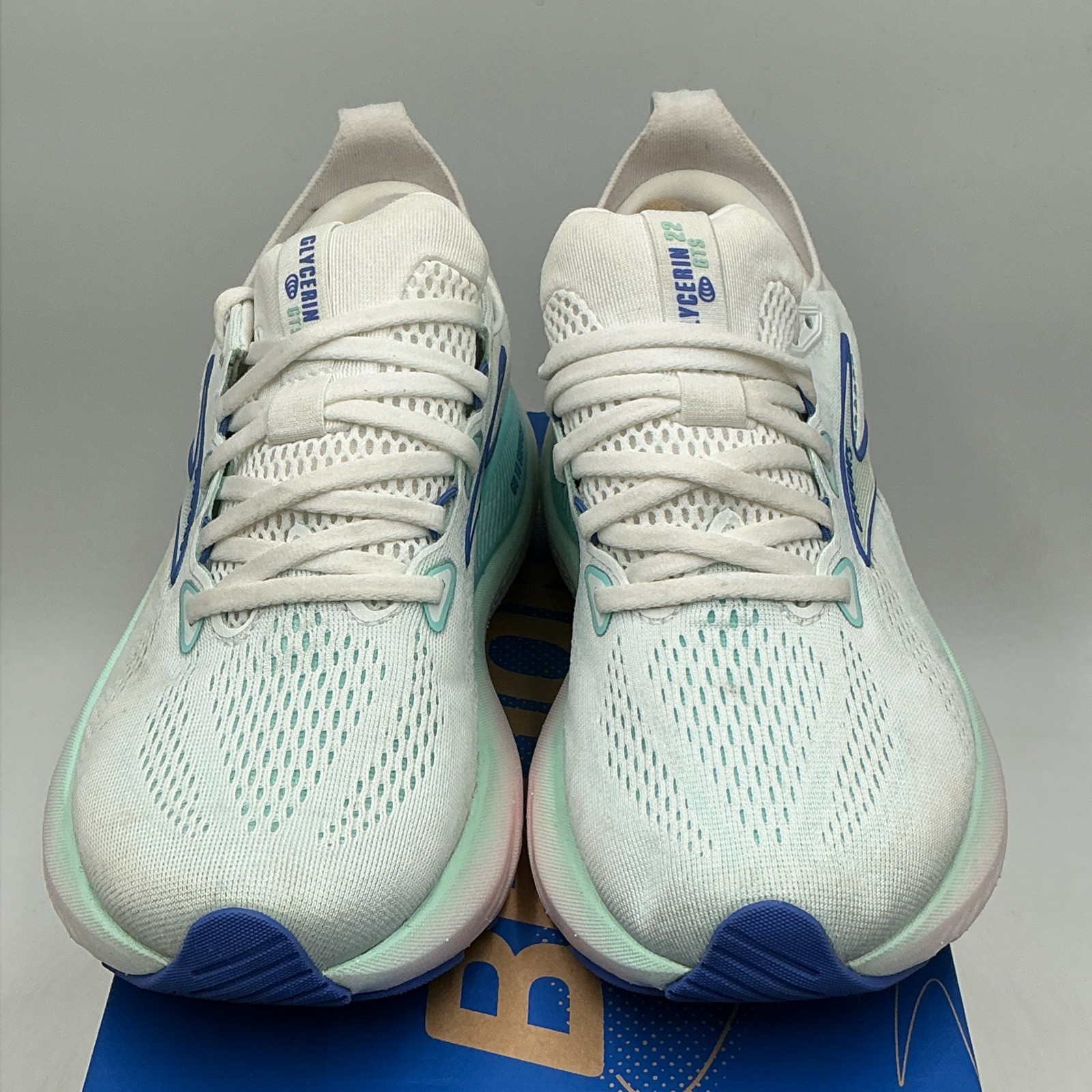 Brooks Glycerin GTS 22 120435-1D-110 Women’s US 7 D White Running Shoes Eby4782