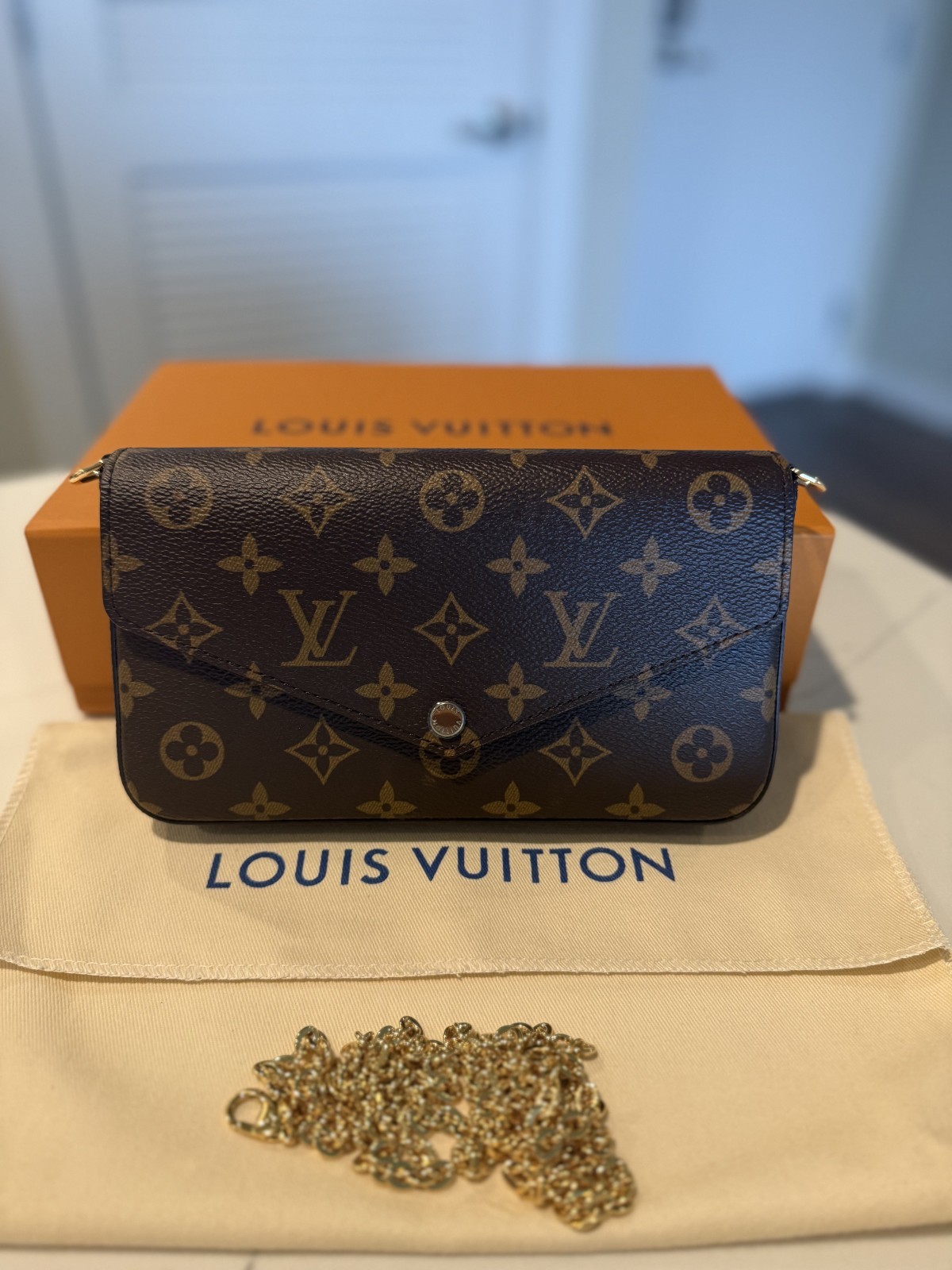 Louis Vuitton Pochette Félicie Monogram Empreinte Leather FULL SET
