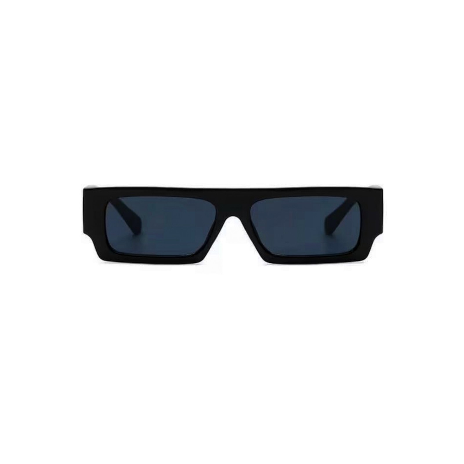 Original OG Rectangular Narrow Dark Black Frame Black Square Shades Sunglasses