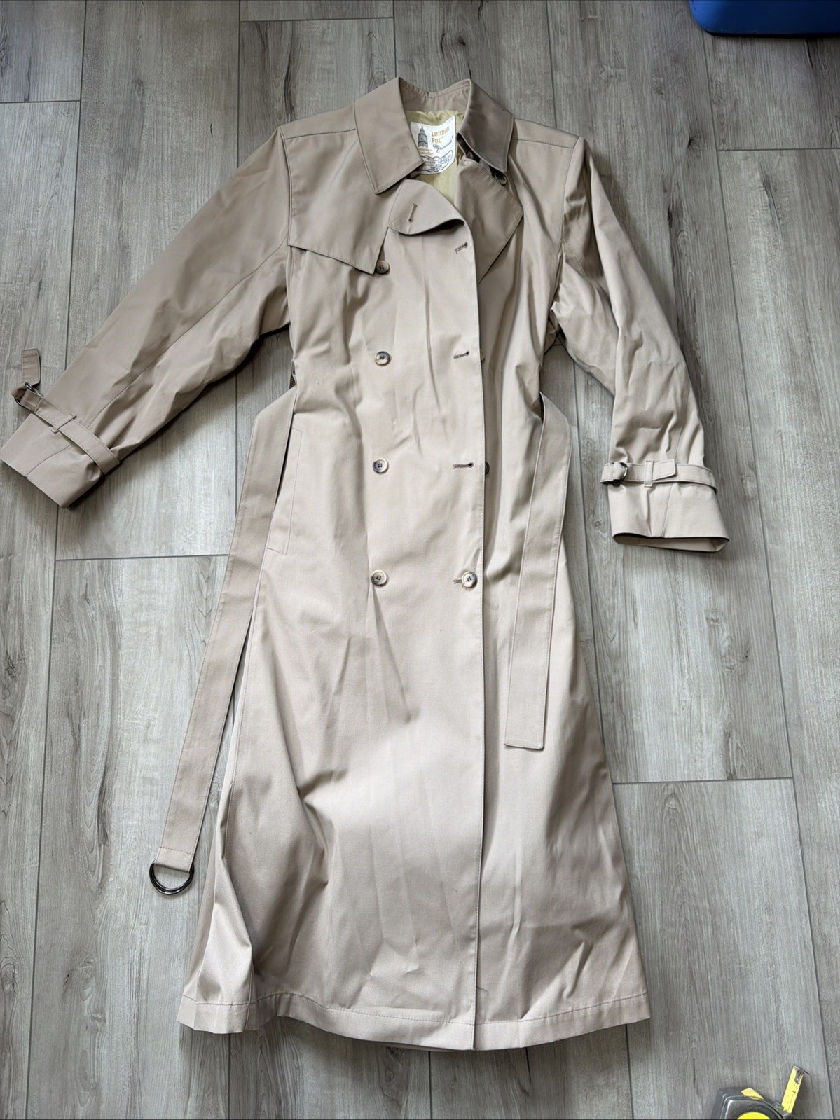 VTG Womens (medium?) London Fog Maincoats Jacket Light Brown Long Pt20