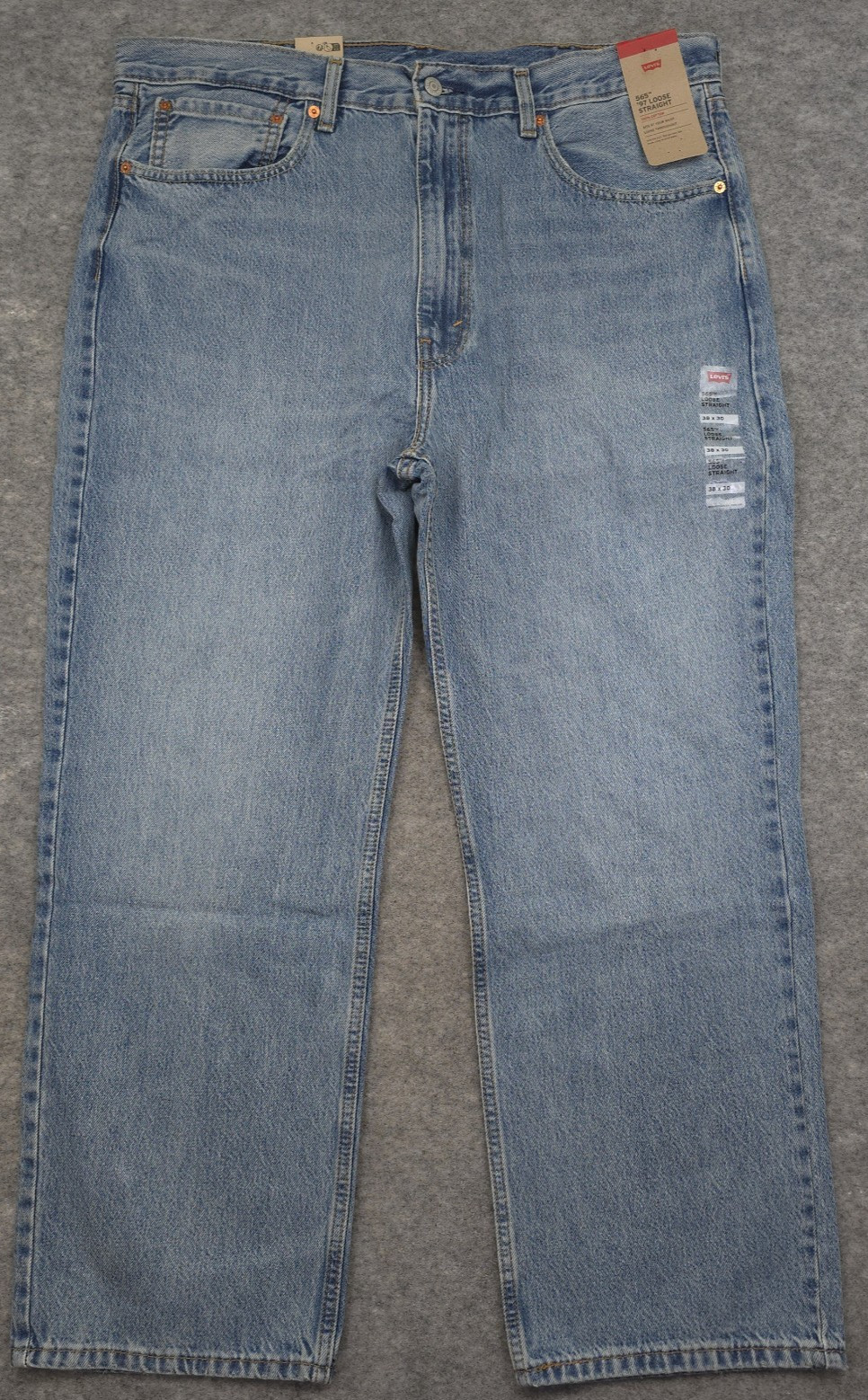 NEW Levi’s 565 ‘97 Loose Straight Jeans Mens 38×30 Blue Lt Wash Denim Baggy NWT