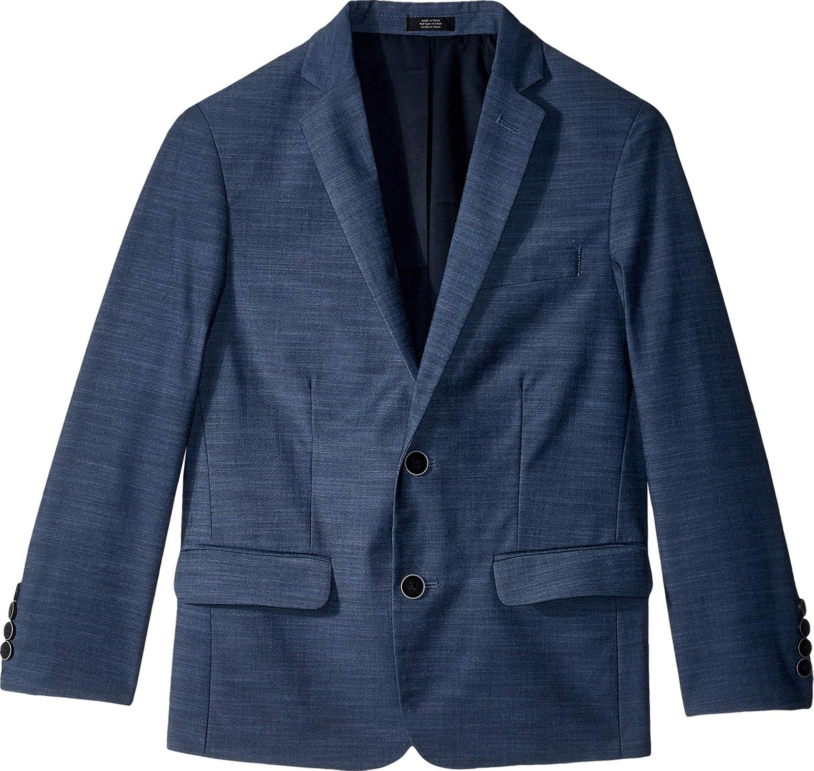 Calvin Klein Boys’ Blazer Suit Jacket, 2-Button Single Breasted Closure, Buttone