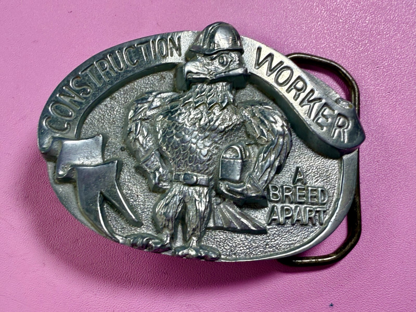 Construction Worker A Breed Apart Vintage The Great American Belt Buckle