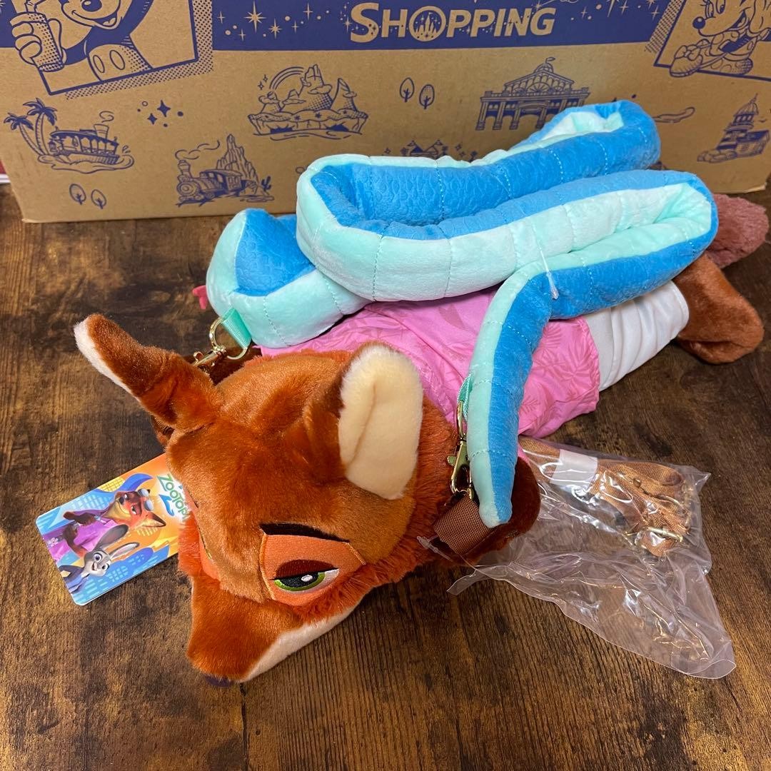 Disney Zootopia 2 Nick Wilde Gary Multi Pochette Crossbody Pouch Bag 7.5×5.1in