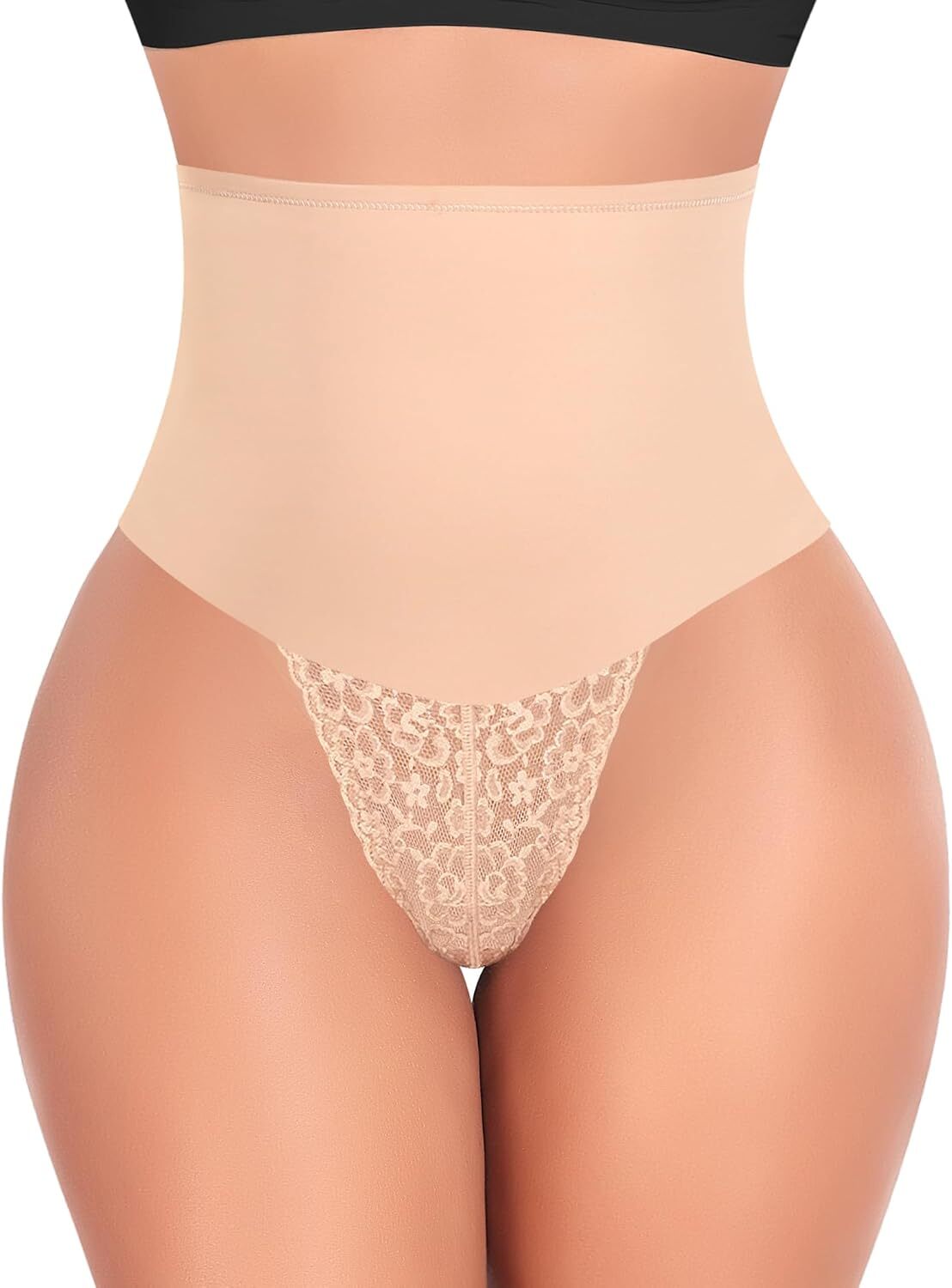 Women High Waist Tummy Control Thong Shapewear Seamless Butt Lifter Underwear