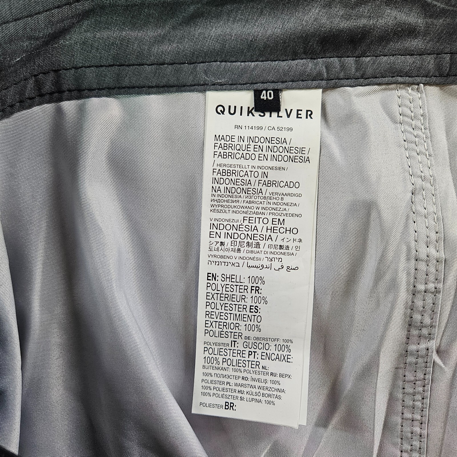 NWT Quiksilver Board Shorts Swim Trunks Men 40 No Liner 20″ Colorful Pattern