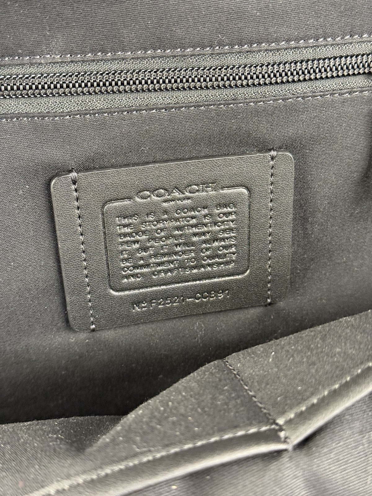 Size OS – Coach Black Crossgrain Leather Wade Backpack . Pre-Owned