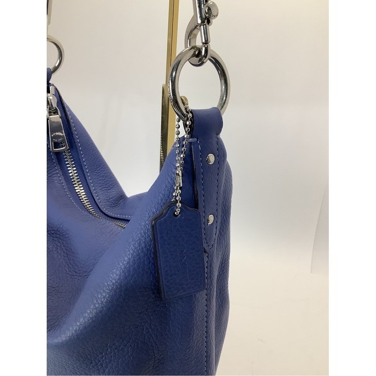 Coach Abby Duffle Pebbled Leather Braided-Handle Hobo Shoulder Bag