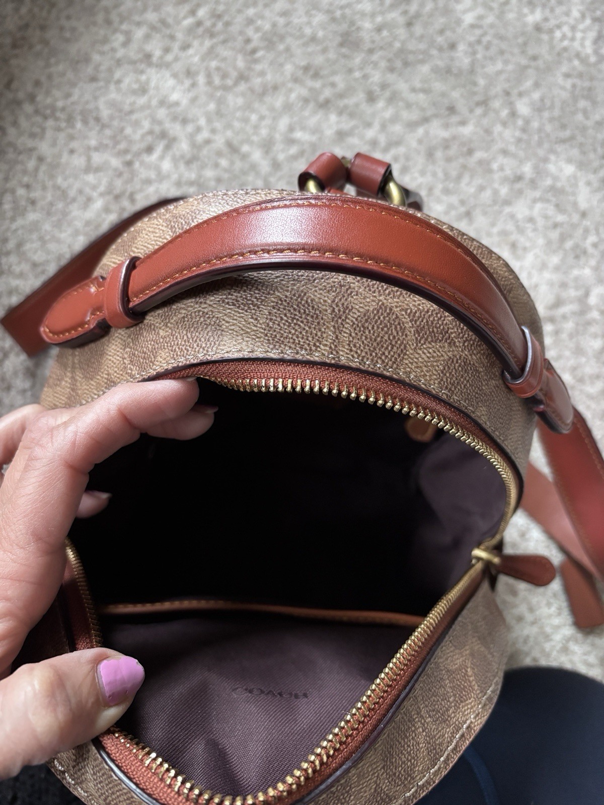 Coach Campus Backpack 23 In Signature Coated Canvas& Refined Calf Leather