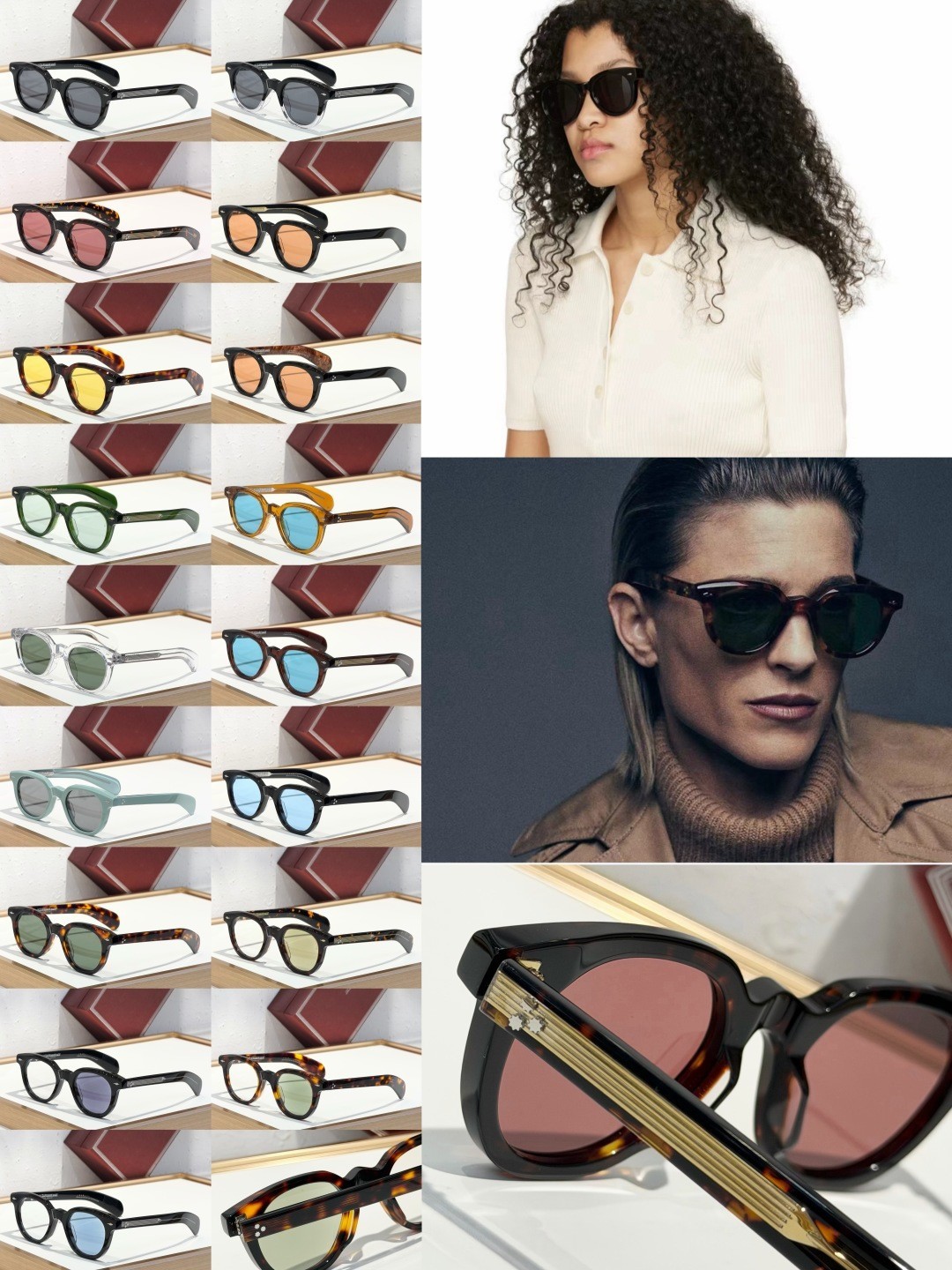 JACQUES MARIE MAGE MODEL 1948 1200845 Dark Tortoise / Green Sunglasses