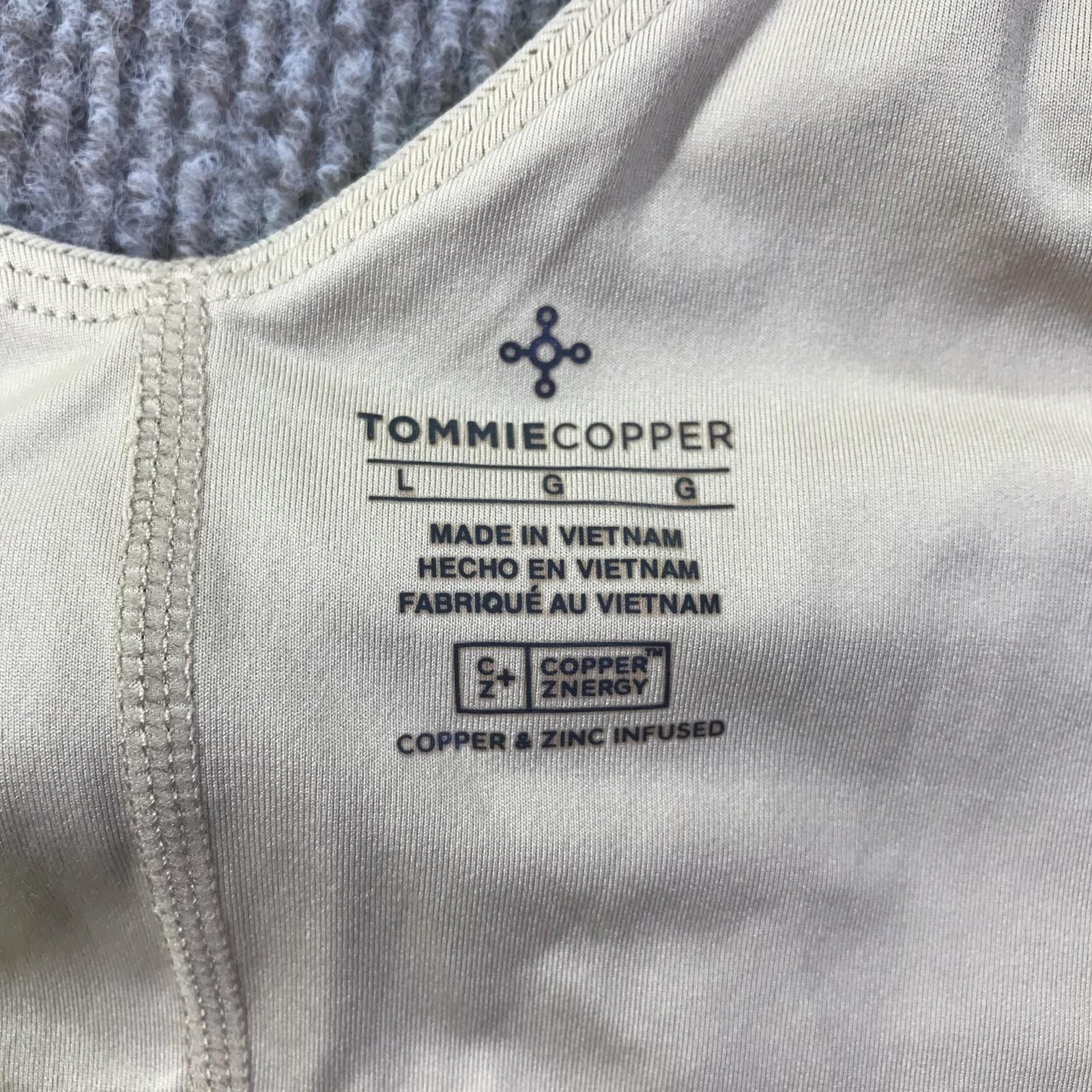 Tommie Copper Shoulder Support Sports Bra Womens Large Zip Front Activewear