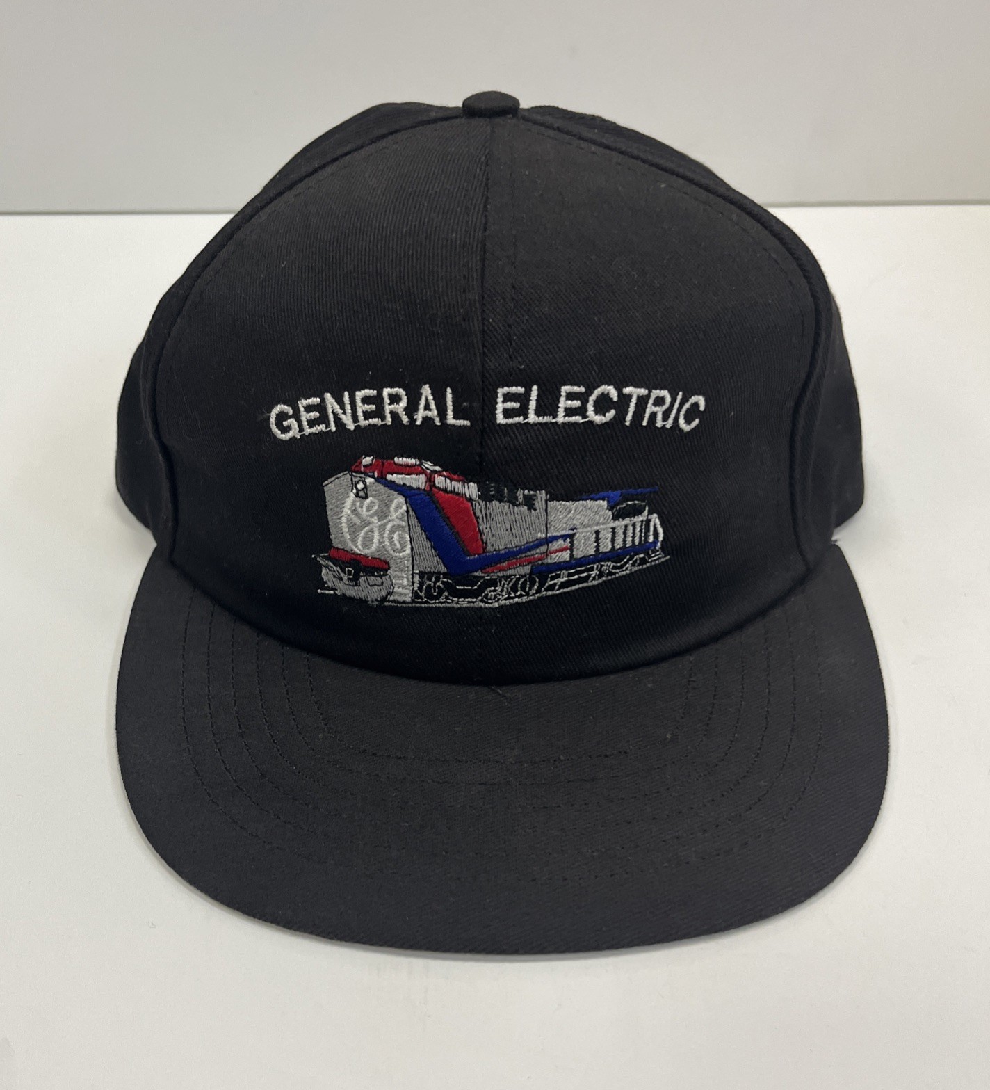 Vintage GE Train Engine Locomotive Transportation Railroad Snapback Hat Cap