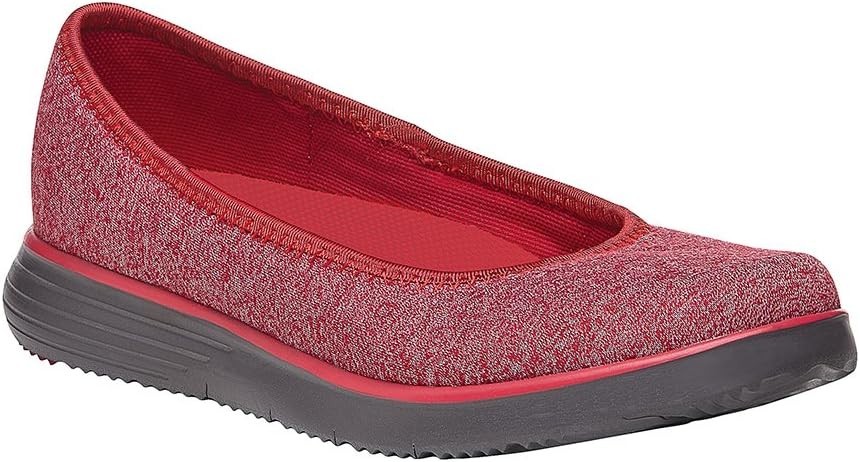 Propet Womens TravelFit Stretchable Jersey Slip On Flats Casual Removable Insole