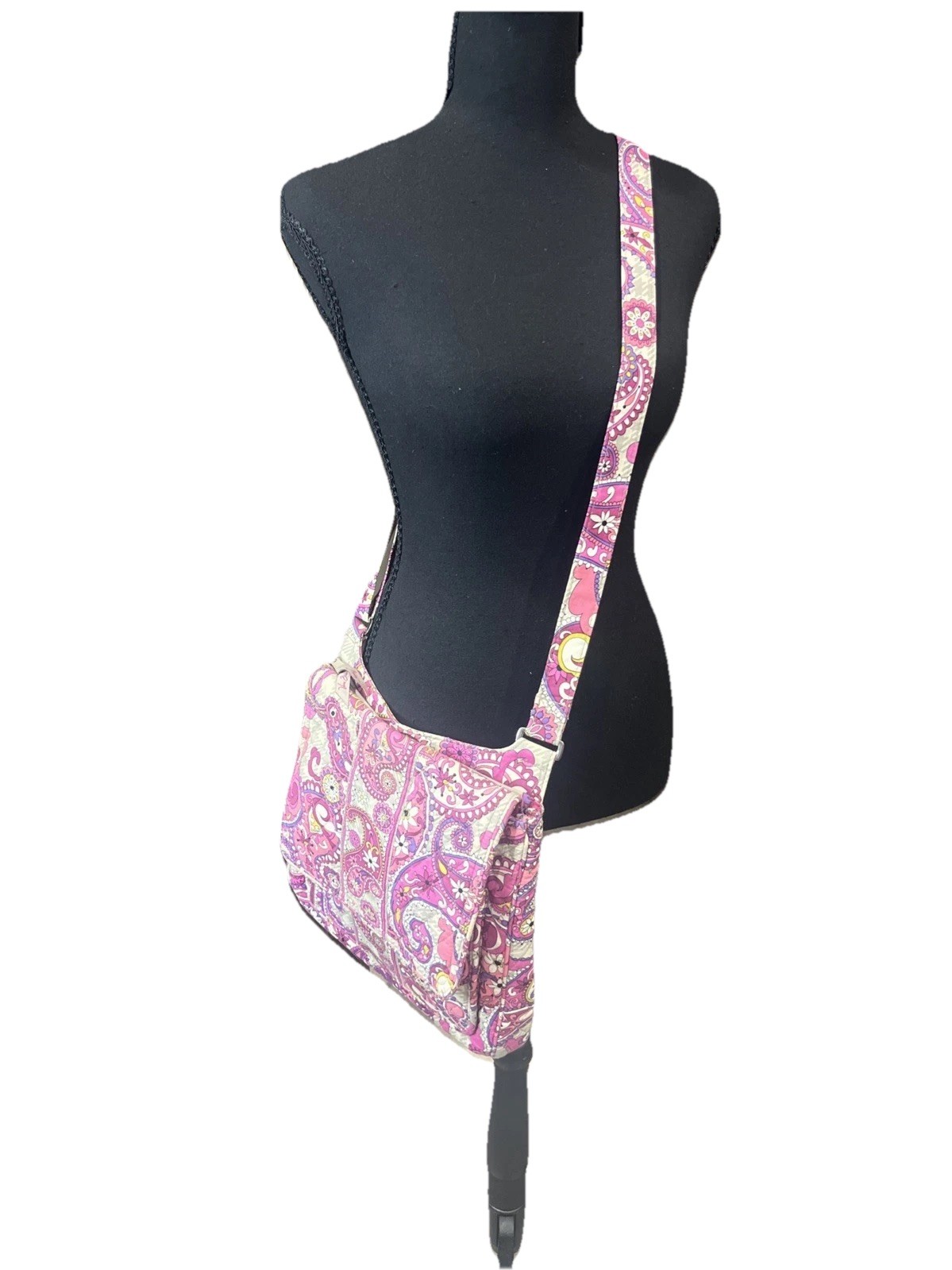 Vera bradley (2012) Mailbag Retired Plaid Meets Paisley Pattern Crossbody Y2K