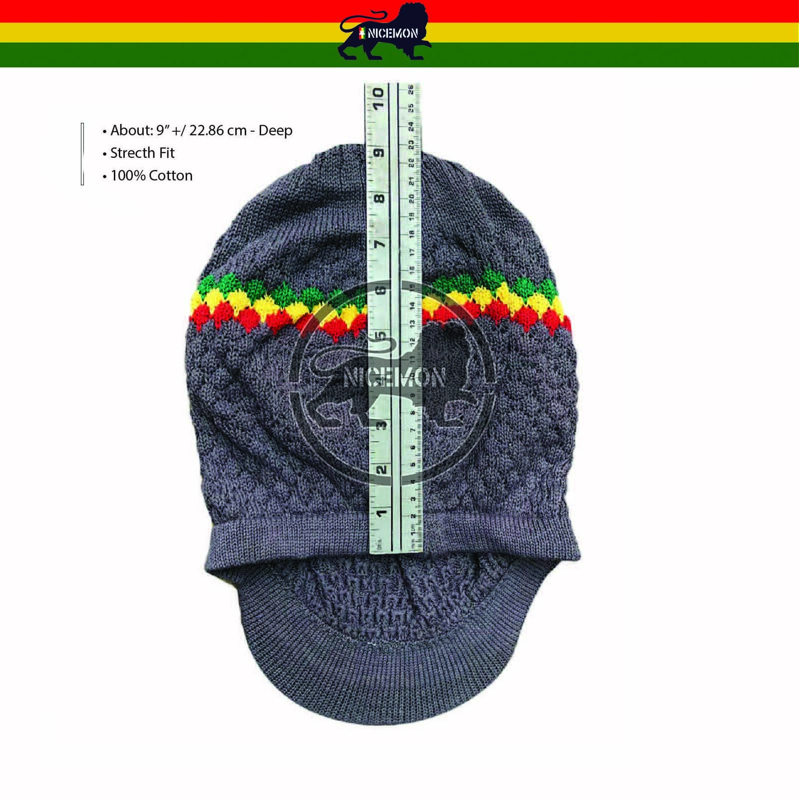 Rasta Rastafari Hat Cap Rastacap Reggae Jamaica Hats Dreadlocks Marley Irie M/L