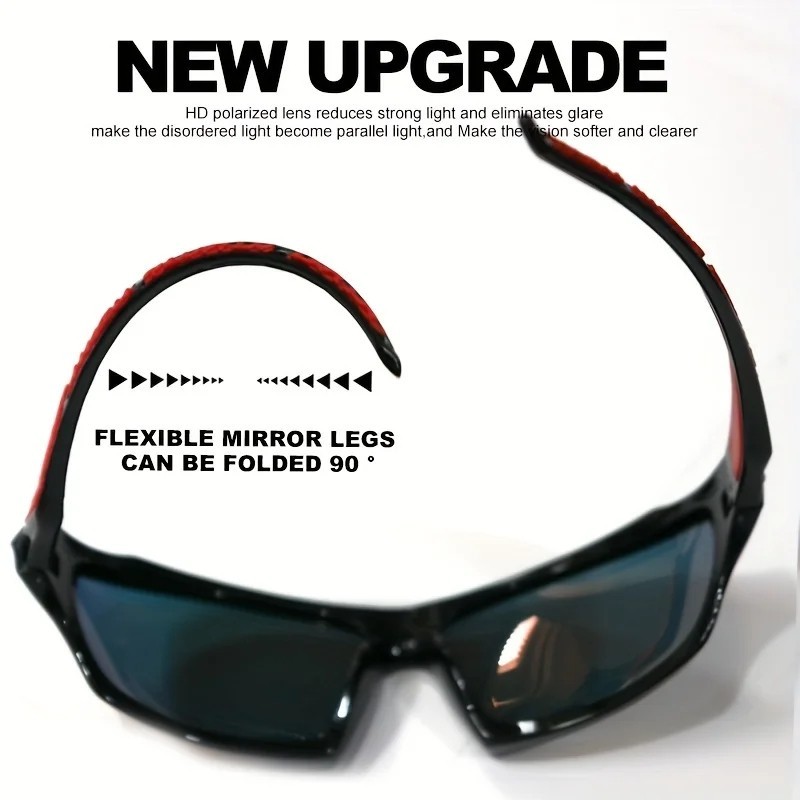 Polarized Sports Sunglasses UV400 Men Driving Fishing Cycling Mirror Shades