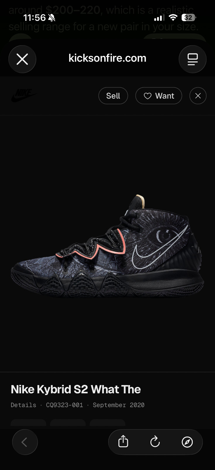 Size 11.5- Nike Kybrid S2 What The