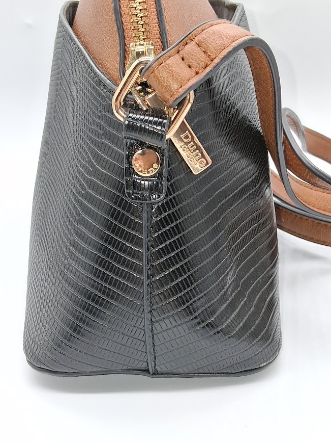 Dune London Two-Tone Dome w/Adjustable Crossbody Strap and Bottom Studs