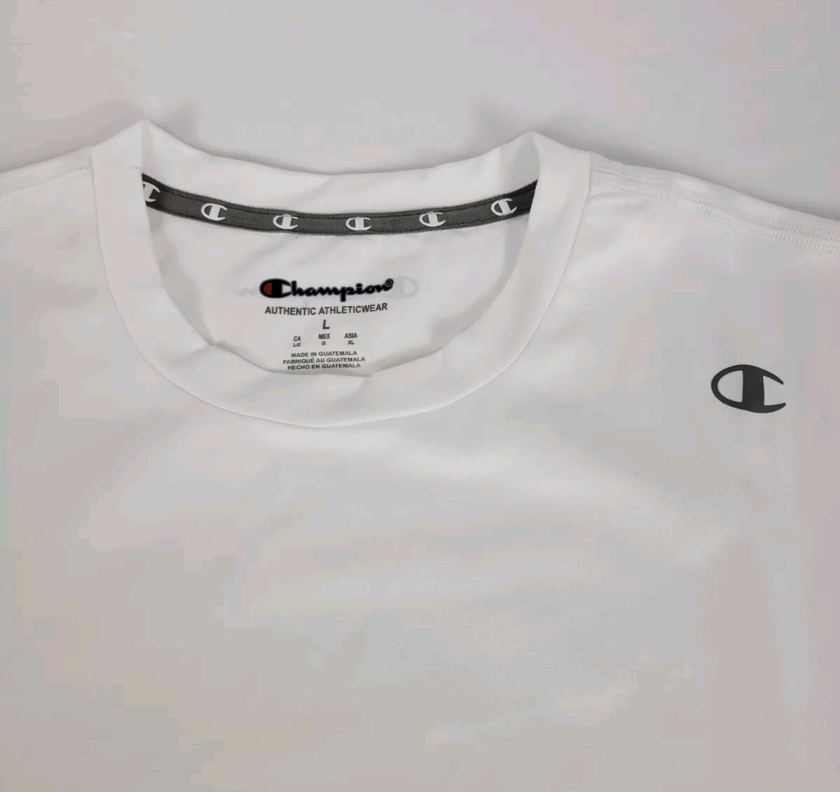 Champion Teamwear Authentic Athleticwear White T Shirt Compression Men’s Size L