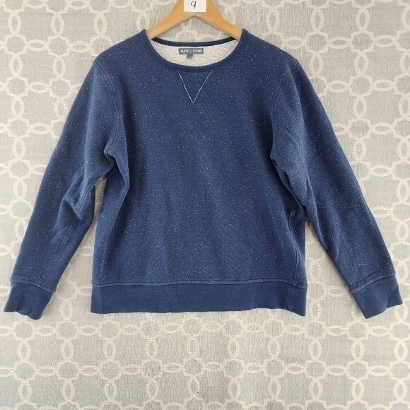 Slate & Stone Crew Neck Pullover Sweatshirt Women’s L 9578
