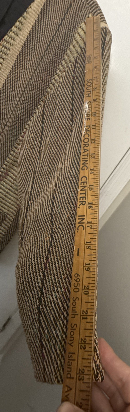 Vintage Deborah Cross Jacket Woven Textile Art To Wear Artisan Boho Hobo