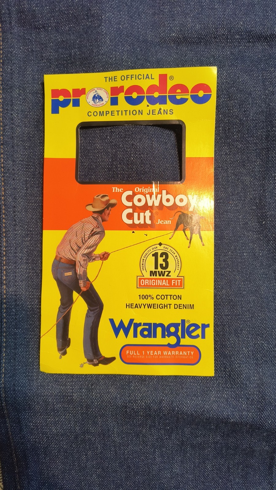 ​Wrangler 13MWZ Cowboy Cut Jeans 33×30 Original Fit Heavyweight Denim NWT ProRod