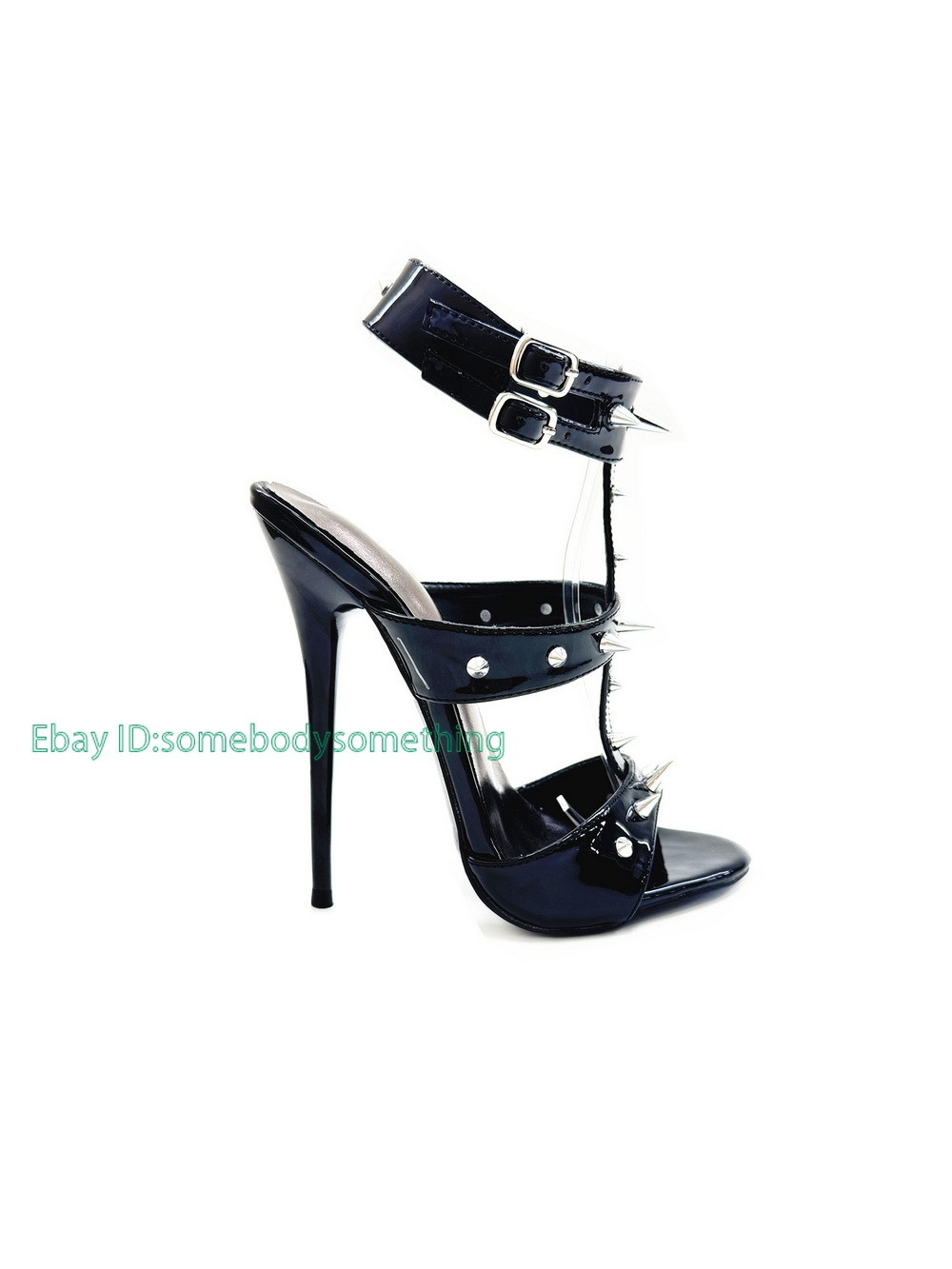 16cm/14CM High Heels Sandals Matte Leather Stage Show Shoes T-shape Strap