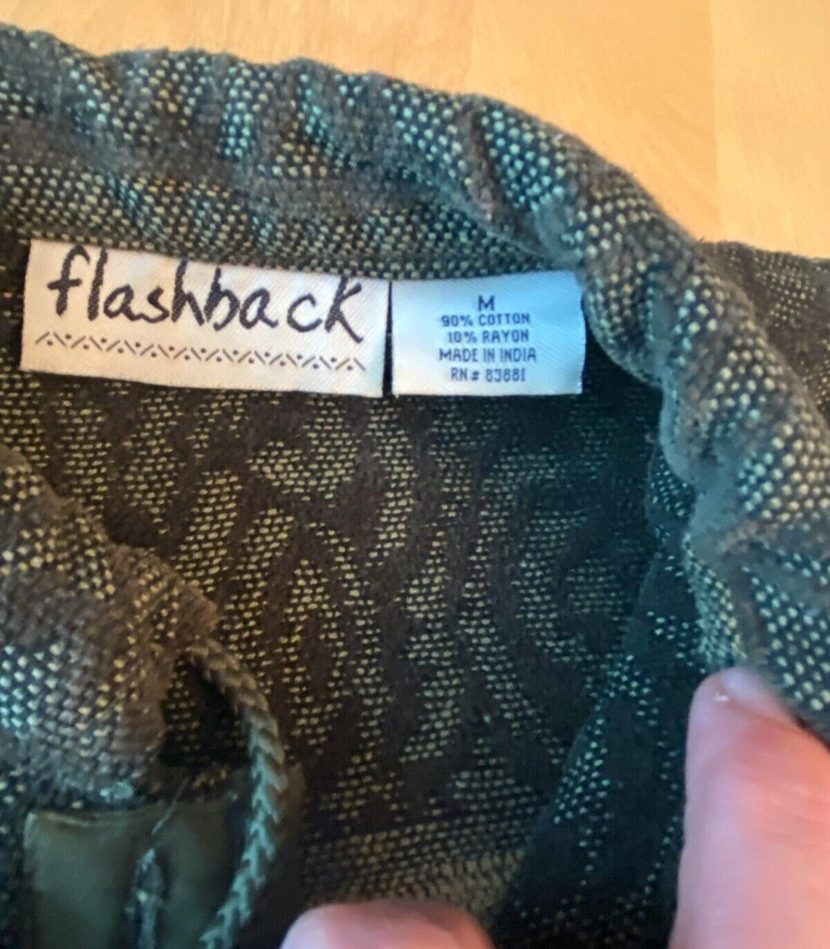FLASHBACK JACKET WOMENS SZ M ART TO WEAR TAPESTRY TRIBAL BUTTONS FESTIVAL BOHO