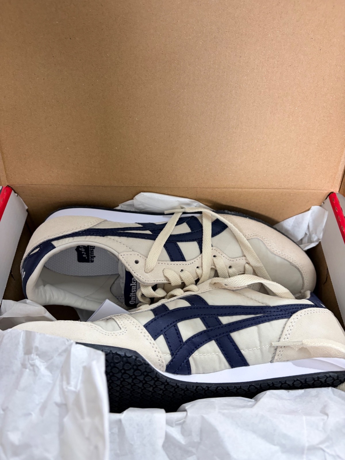 Onitsuka Tiger SERRANO Birch/Peacoat Daily Sneaker (US 6.5) with Box From US
