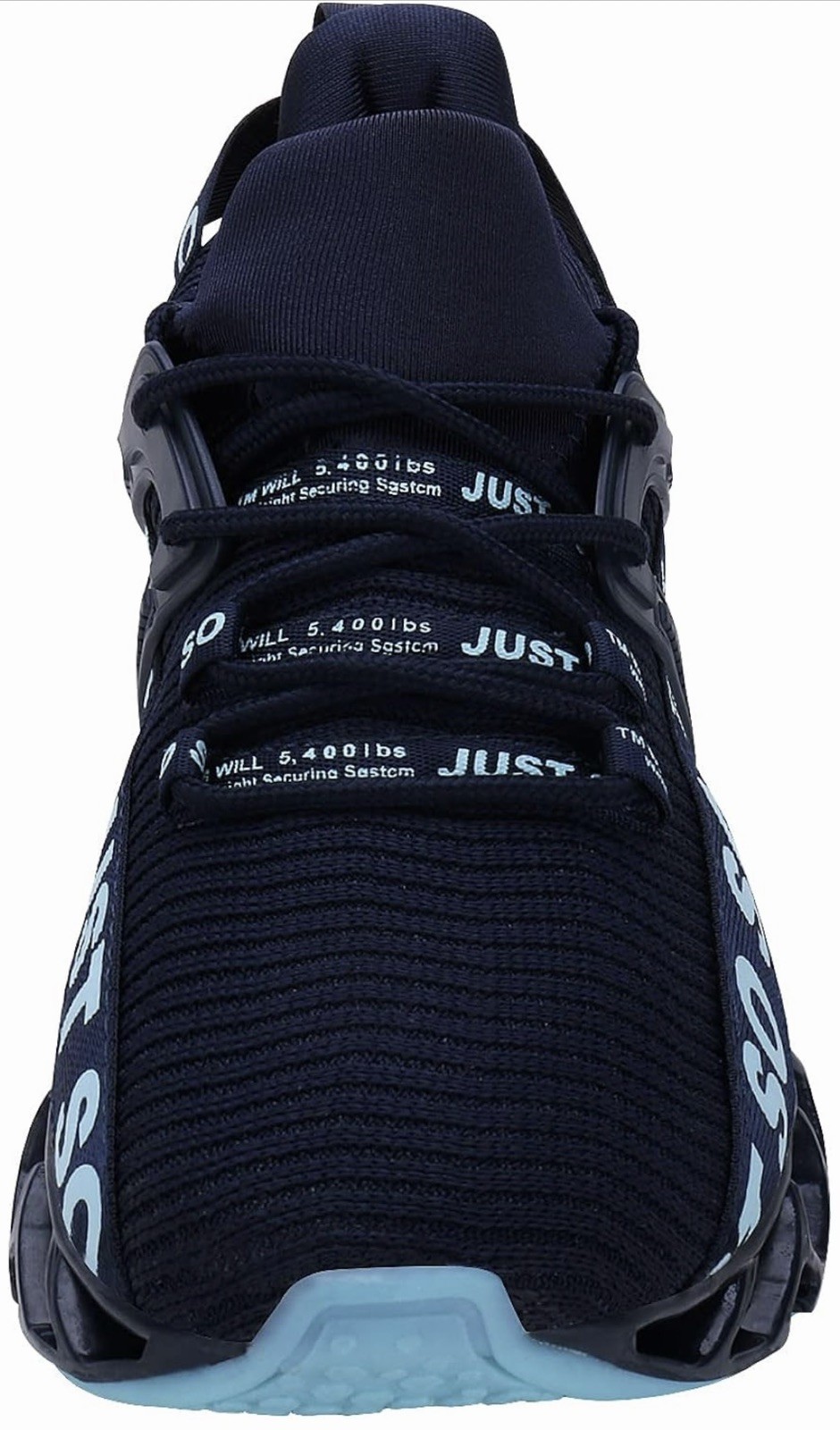 WONESION Mens Breathable Walking Tennis Running Shoes Blade Fashion Dark Blue