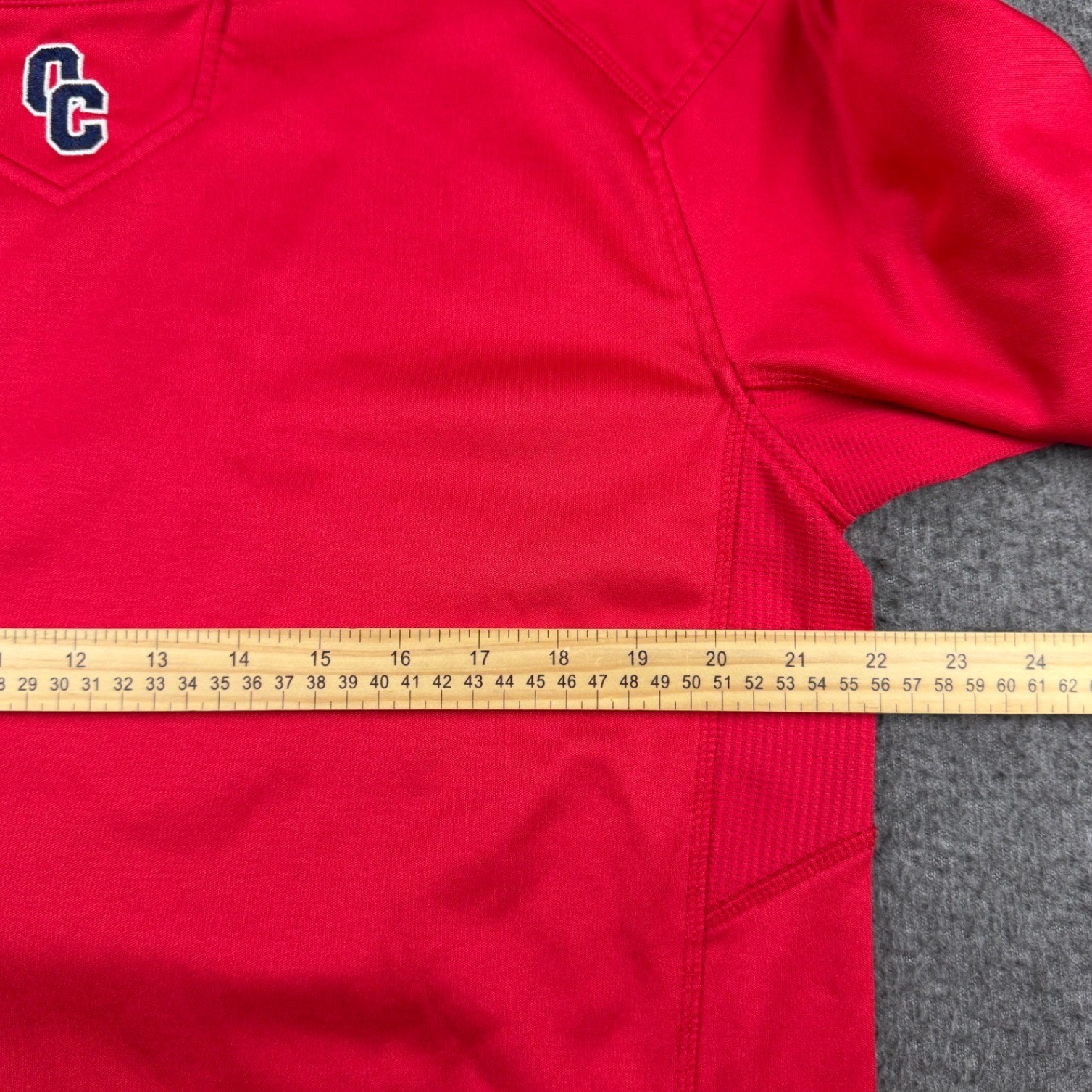 Rawlings Men’s M Medium Red Long Sleeve Athletic Training Shirt CC Logo UDFP3