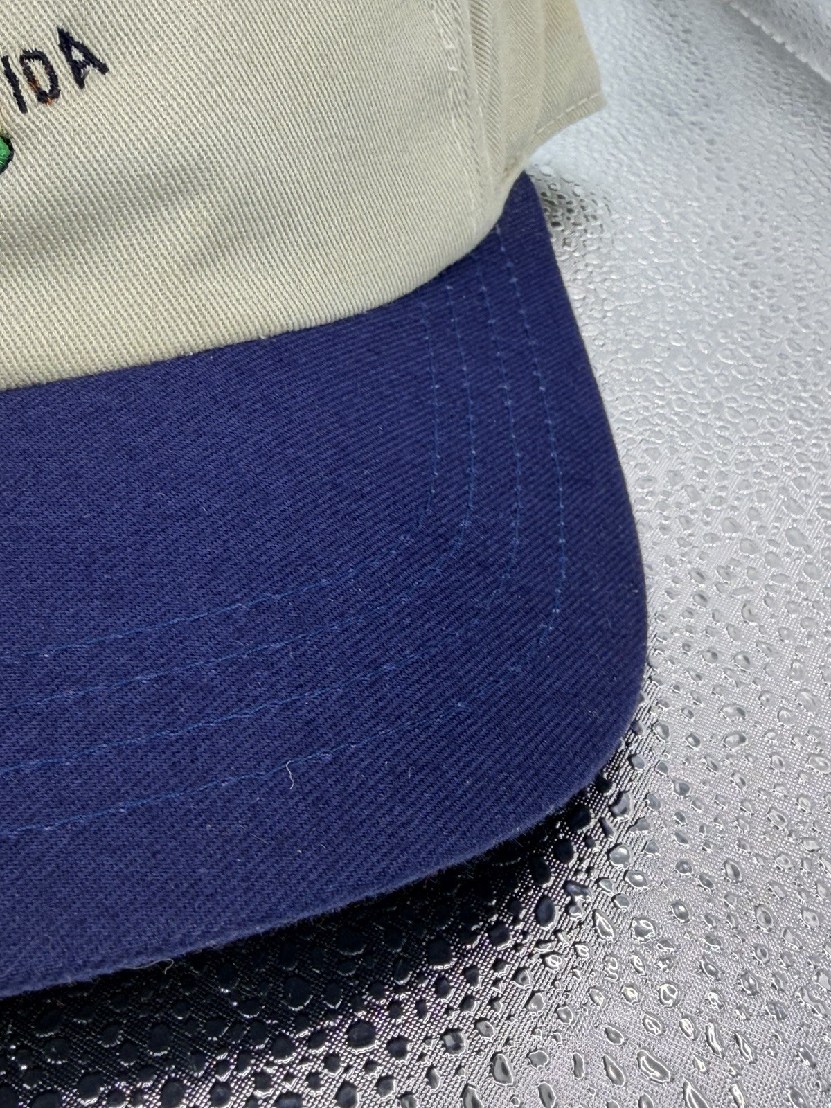 Unbranded Costa Rica Frog Beige Navy Strapback Hat Pura Vida Embroidered Cap