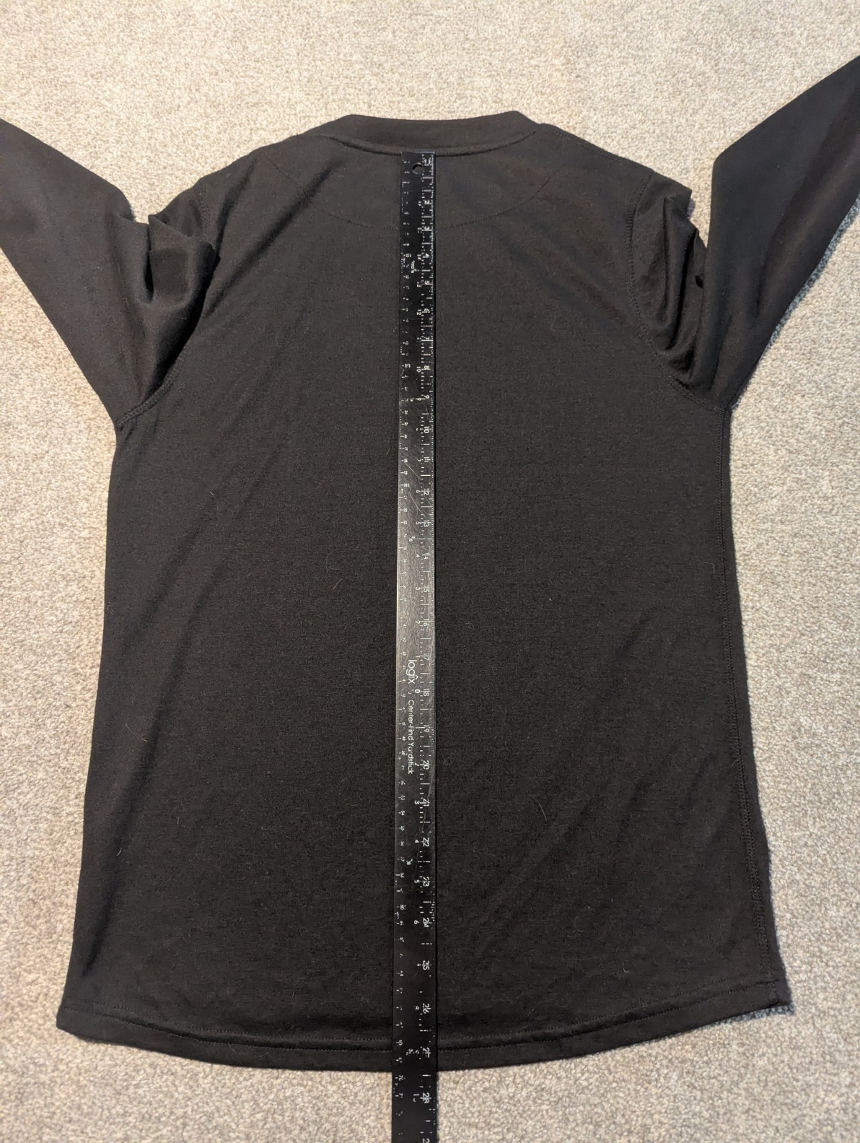 Omni Wool Shirt Mens Medium Black Wool Blend Long Sleeve Base Layer