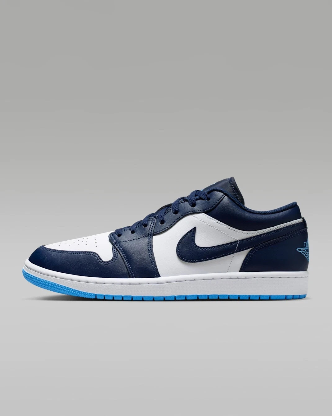 Nike Air Jordan 1 Low Shoes Midnight Navy University Blue 553558-404 Mens Nby