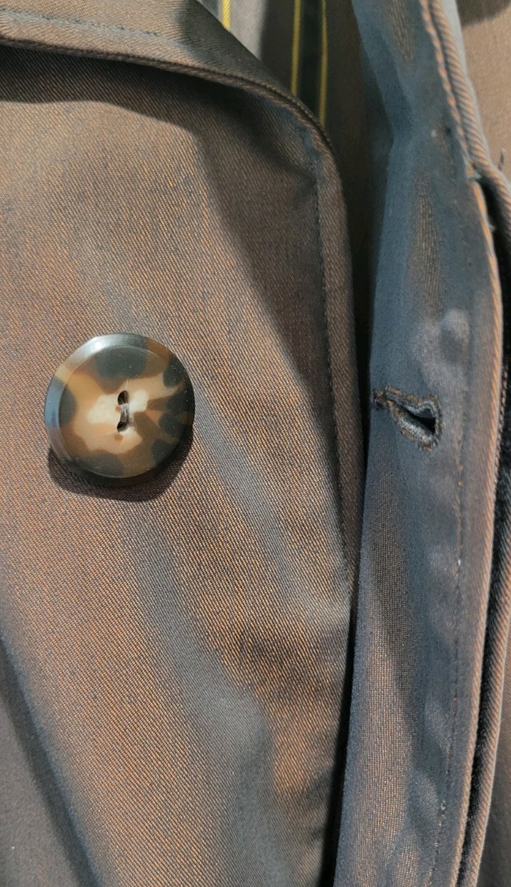Chameleon Weatherproof Trench Coat Mens Brown Chartreuse Iridescent GOOD VTG
