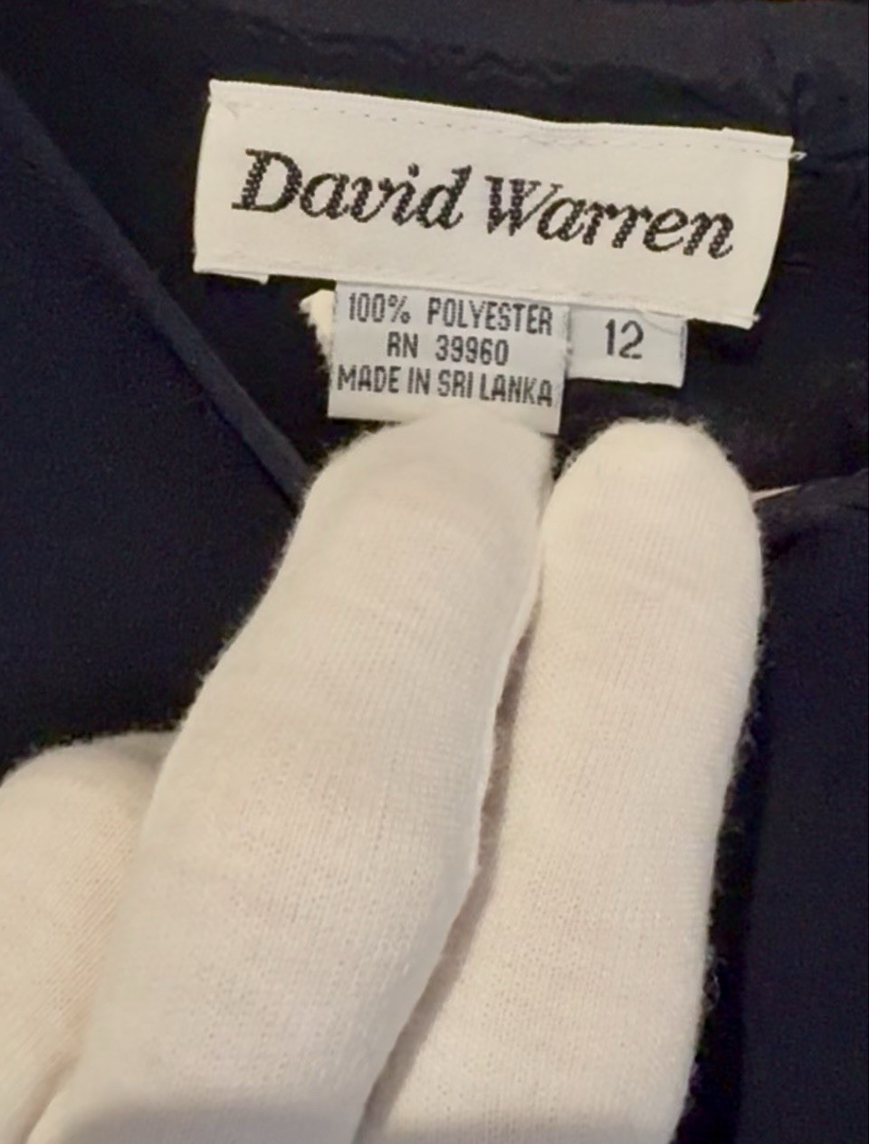 David Warren Tailored True Navy Dress Size 12 Look