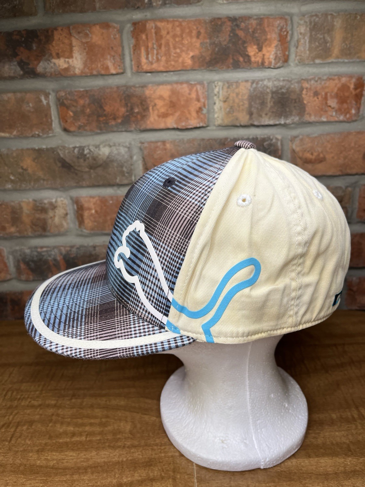 Puma Golf Cobra Embroidered Logo Plaid Large Size Flexfit Casual Hat