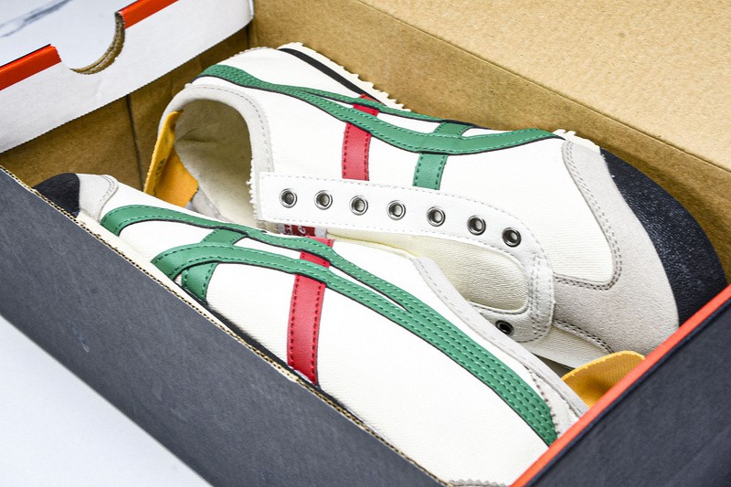 Onitsu*ka Tiger Mexico 66 Birch Green Red Yellow DL408-1684 Unisex Size 4-11
